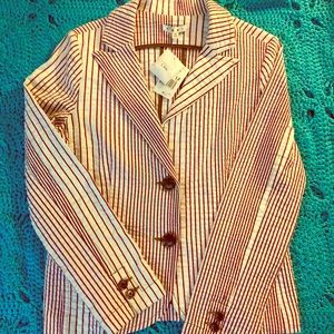 NWT Cabi red and white blazer